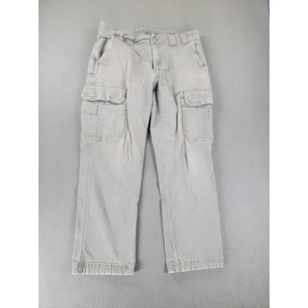 Duluth Flex Fire Hose Pants Mens‎ 36x30 Gray Workwear Cargo Standard Fit Durable